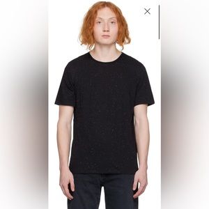 RAG & BONE black Speckled T-Shirt size large